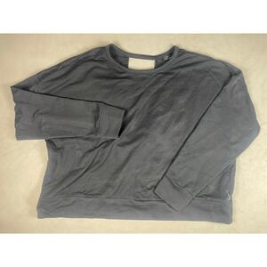 Nike Dri-FIT Womens XXL Black Open Back Wrap Pullover Sweatshirt Cutout Yoga